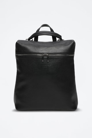 Mochila de piel Livia - Negro y dorado