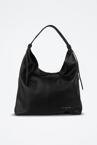Bolso de piel Tejo - Negro