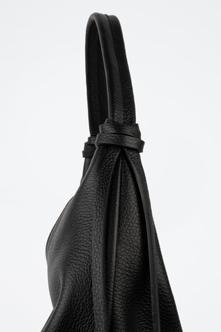 Bolso de piel Tejo - Negro