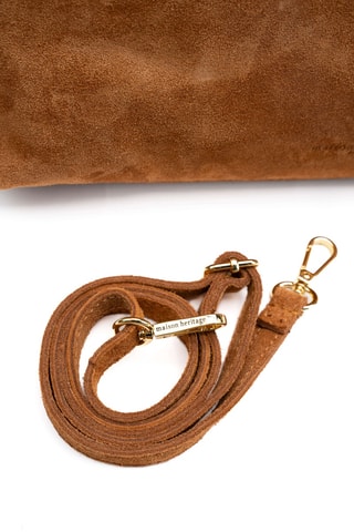 Bolso de nobuk Sicilia - Camel