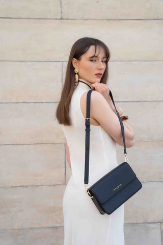 Bandolera de piel Kairo - Negro