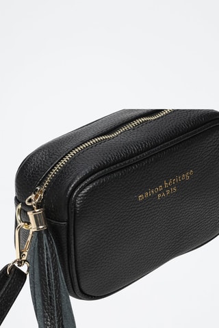 Bandolera de piel Mini Gaby - Negro