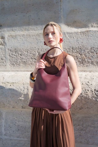 Bolso de piel Kira - Burdeos