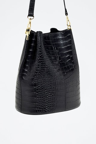 Bolso saco de piel Bruna - Negro