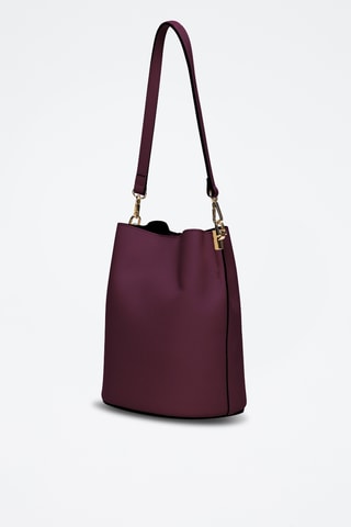 Bolso de piel Bruna Graine - Burdeos
