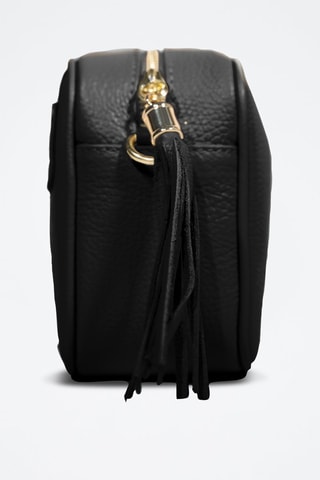 Bandolera de piel Gaby - Negro