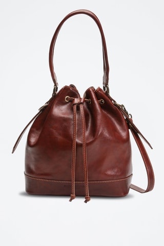 Bolso saco de piel Berthe - Marrón