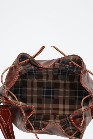 Bolso saco de piel Berthe - Marrón