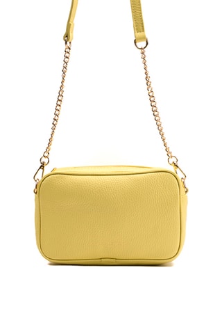 Bandolera de piel Bio - Amarillo