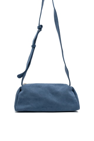 Bandolera de nobuk Tutti - Azul