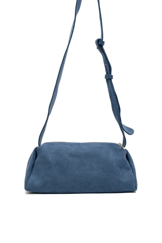 Bandolera de nobuk Tutti - Azul