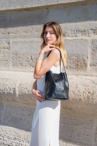 Bolso de piel Figa - Negro