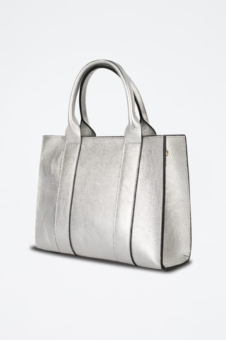 Bolso de piel Noma - Plateado