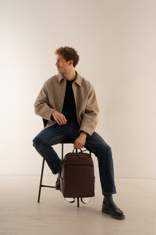 Mochila de piel Aldo - Marrón