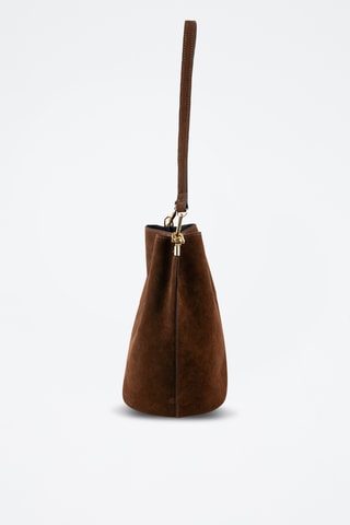 Bolso saco de nobuk  - Marrón