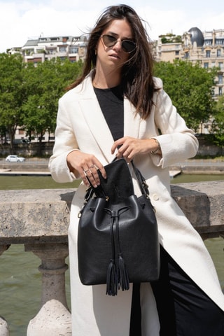 Bolso de piel Jila - Negro