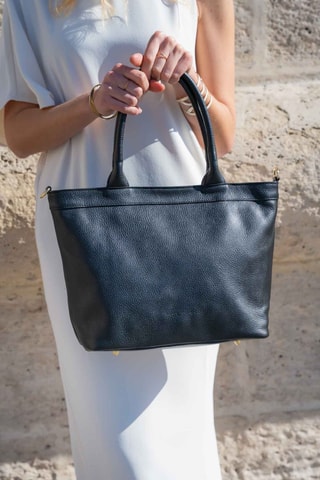 Bolso de piel Ricci - Negro