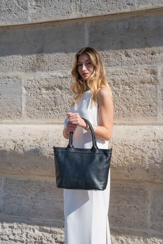 Bolso de piel Ricci - Negro
