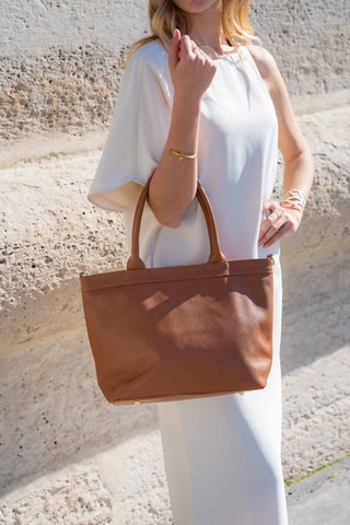 Bolso de piel Ricci - Camel