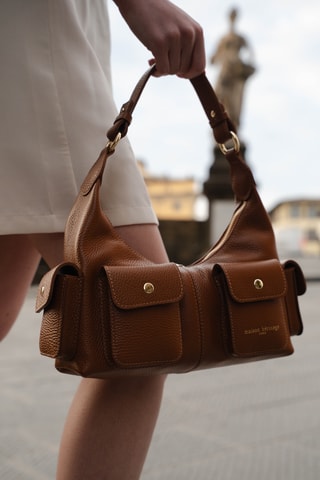 Bolso de piel Dolce - Camel