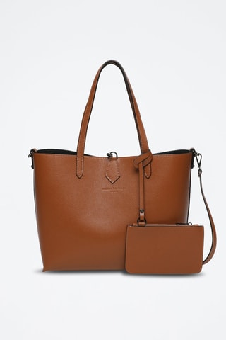 Bolso shopper de piel Elix - Camel