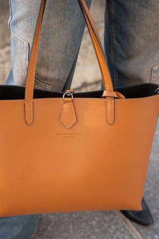 Bolso shopper de piel Elix - Camel
