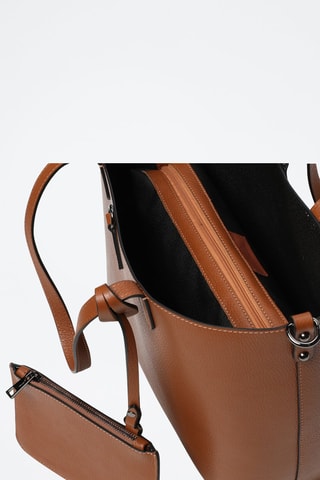 Bolso shopper de piel Elix - Camel