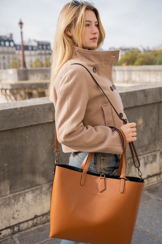 Bolso shopper de piel Elix - Camel