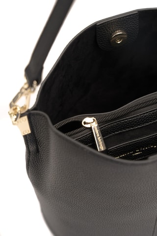 Bolso saco de piel Bruna - Negro