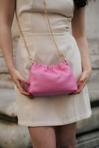 Bandolera de piel Cello - Rosa