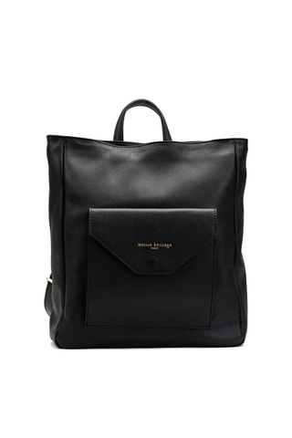 Mochila de piel Fiori - Negro