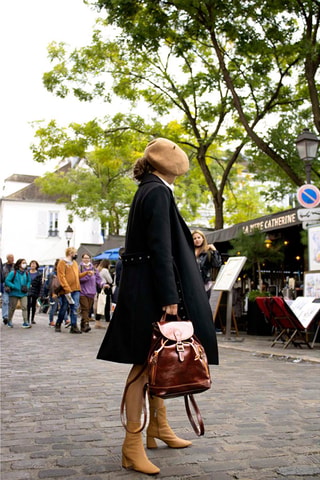 Mochila de piel Eloi - Marrón oscuro