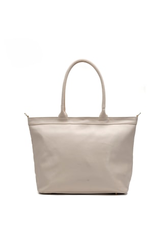 Bolso shopper de piel Biri - Blanco