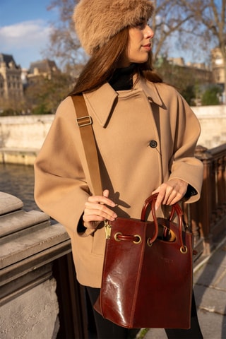 Bolso de piel Prun Vintage - Marrón