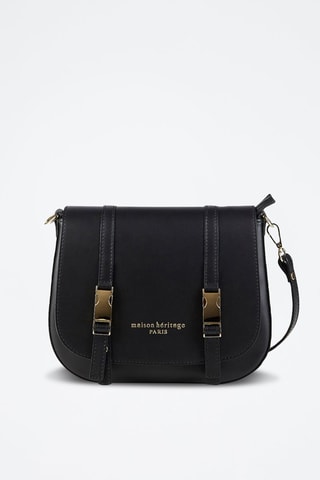 Bandolera de piel Tex - Negro