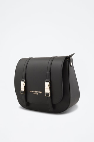 Bandolera de piel Tex - Negro