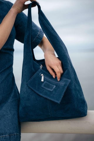 Bolso de nobuk Viera - Azul