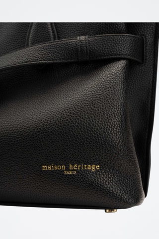 Bolso de piel Aura - Negro