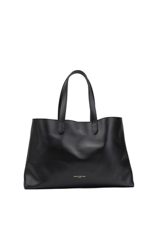 Bolso shopper de piel Gianni - Negro