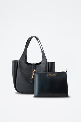 Bolso y bolso de mano de piel Artic Graine - Negro