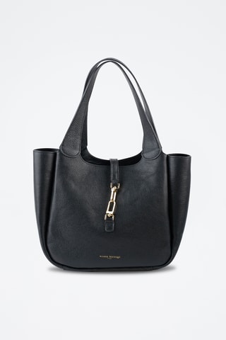 Bolso y bolso de mano de piel Artic Graine - Negro