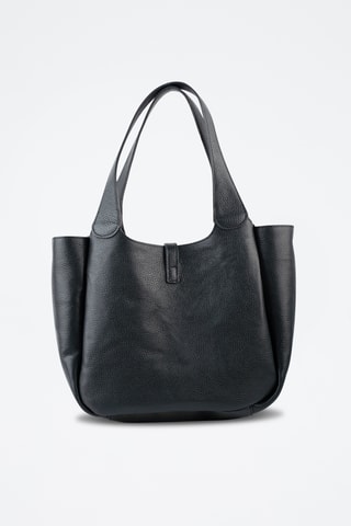 Bolso y bolso de mano de piel Artic Graine - Negro