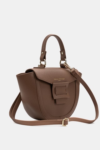 Bolso de piel Mini Votti - Camel
