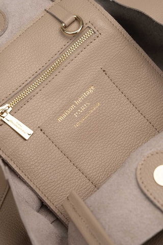 Bolso shopper de piel Diccia - Topo