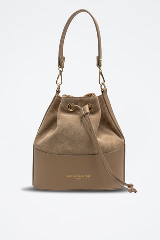 Bolso saco de piel Siesta - Topo