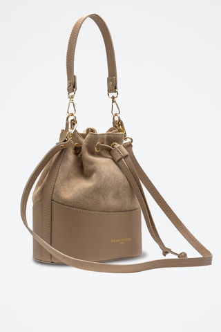 Bolso saco de piel Siesta - Topo
