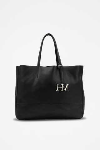 Bolso shopper de piel Diccia - Negro