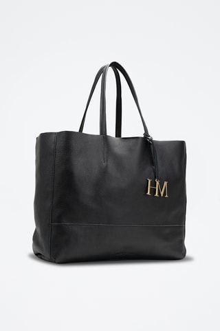 Bolso shopper de piel Diccia - Negro