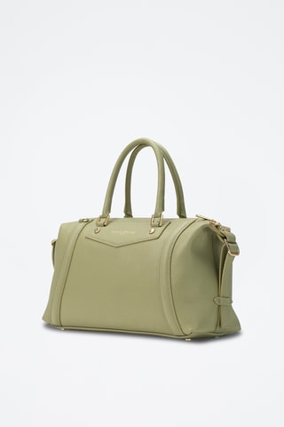 Bolso bowling de piel Speranza - Verde claro