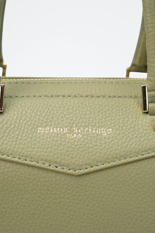 Bolso bowling de piel Speranza - Verde claro